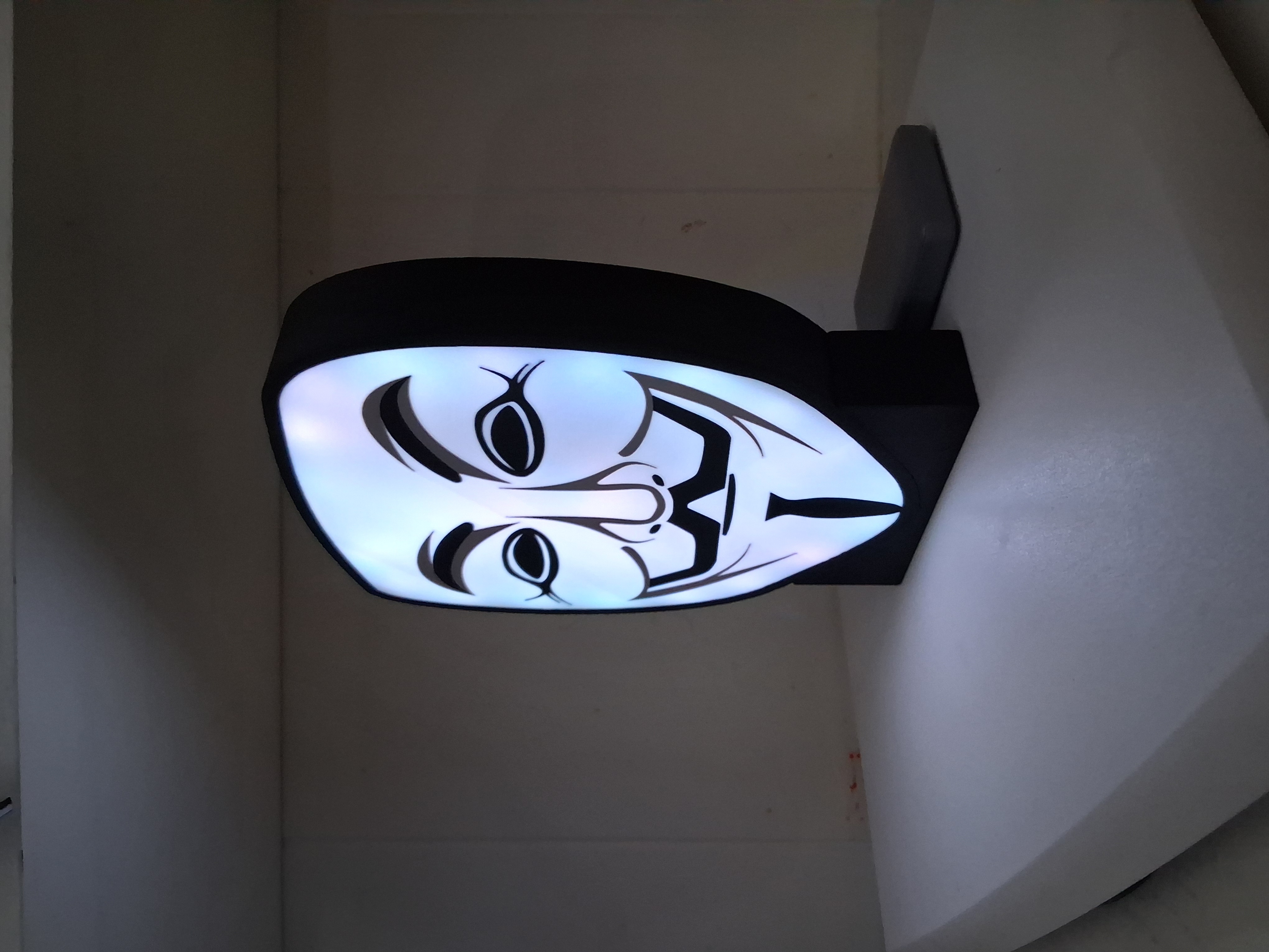 GuyFawkes LED light box – custom 3D printed – Lit Layer Creations